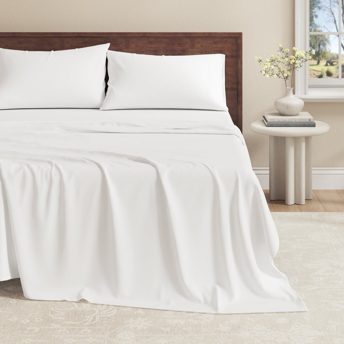 Viscose from Bamboo & Cotton Blend Jersey Knit Sheets