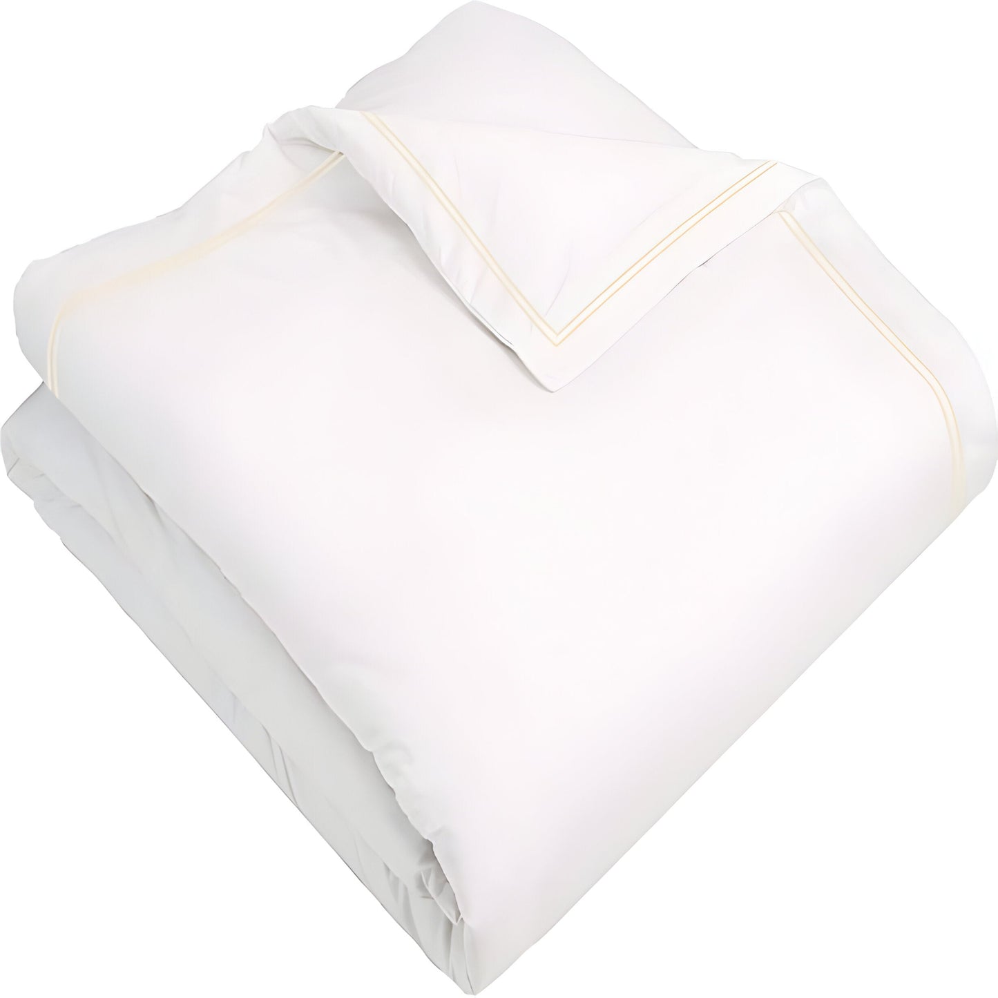 400TC Cotton Double Edge Embroidery Sateen Solid Duvet Cover Set