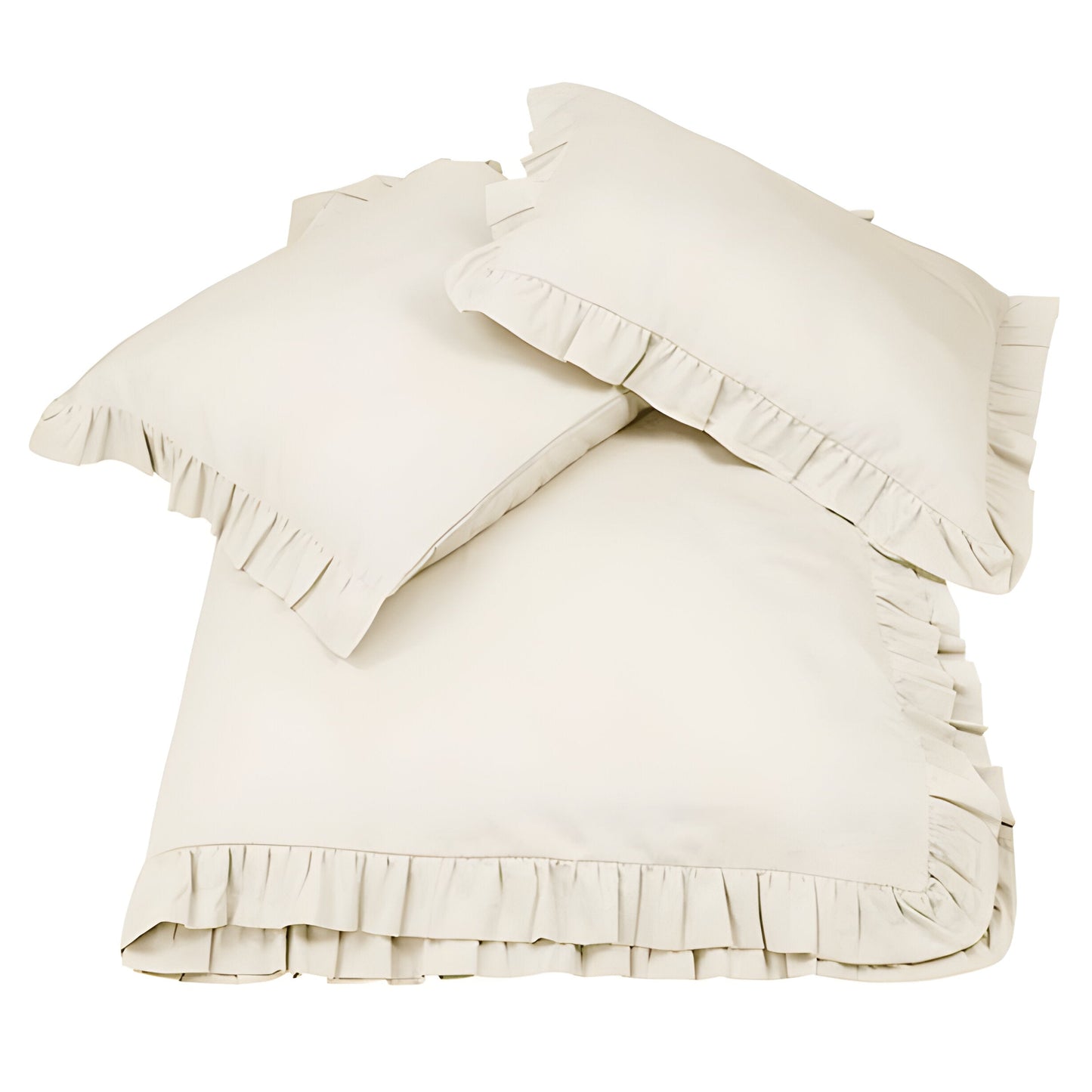 400TC Cotton Sateen Ruffle Duvet Cover Set