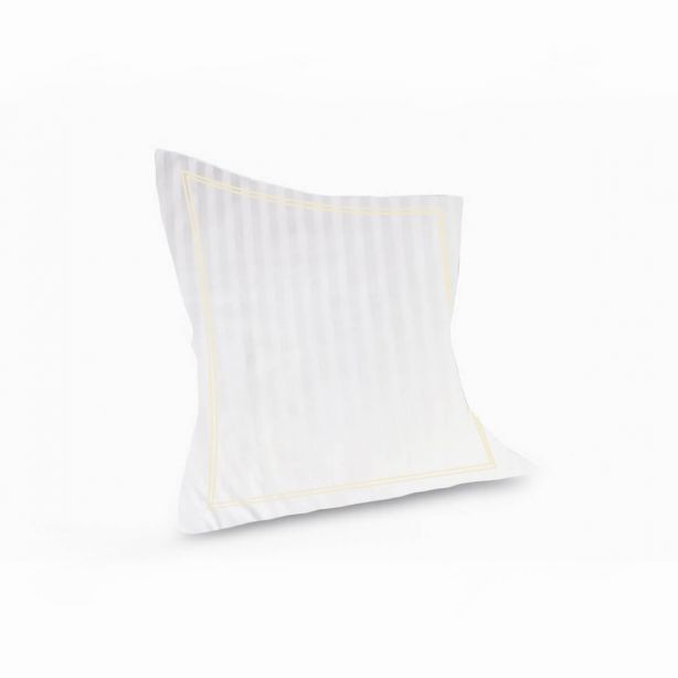 400TC Cotton Double Edge Embroidery Sateen Stripe Duvet Cover Set