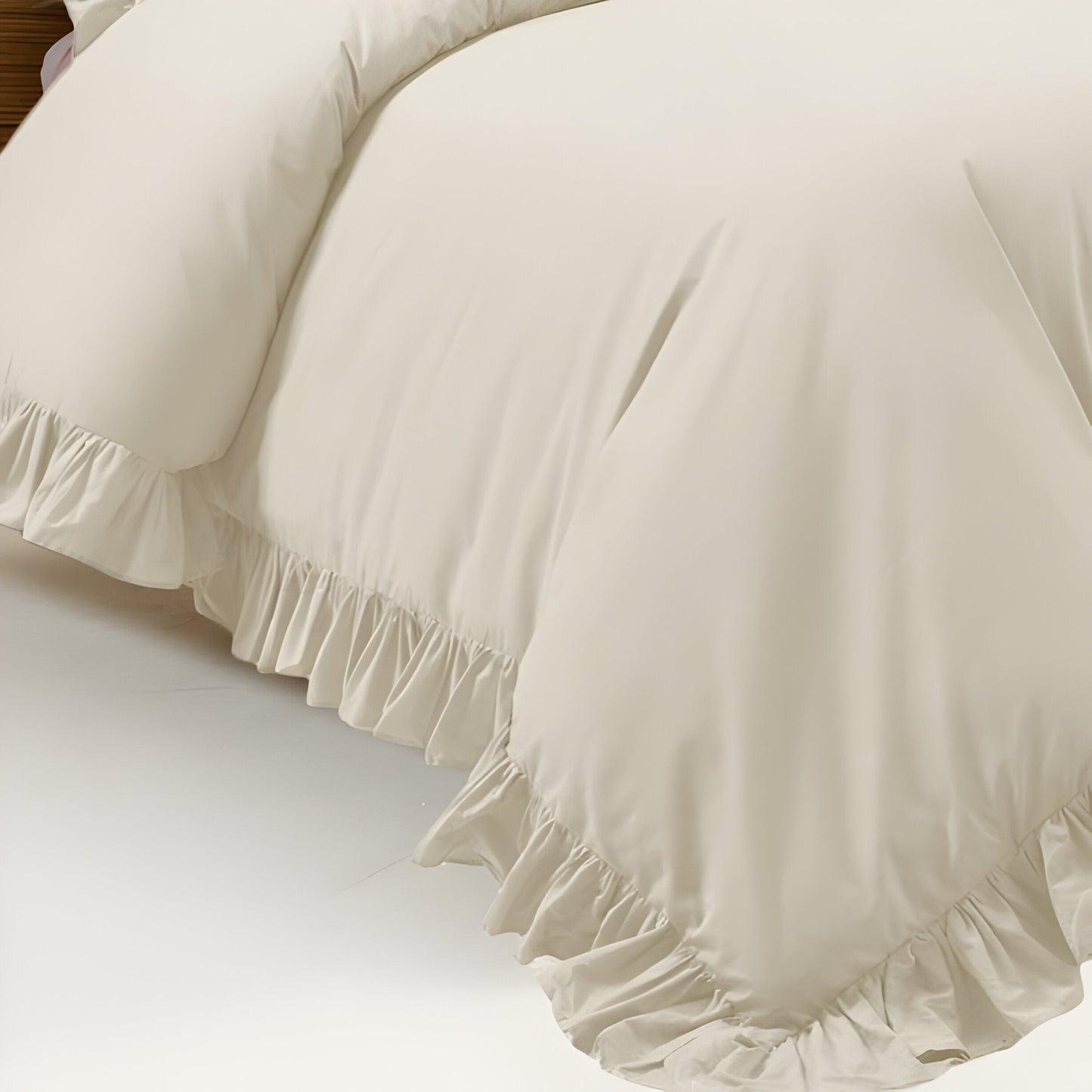 400TC Cotton Sateen Ruffle Duvet Cover Set