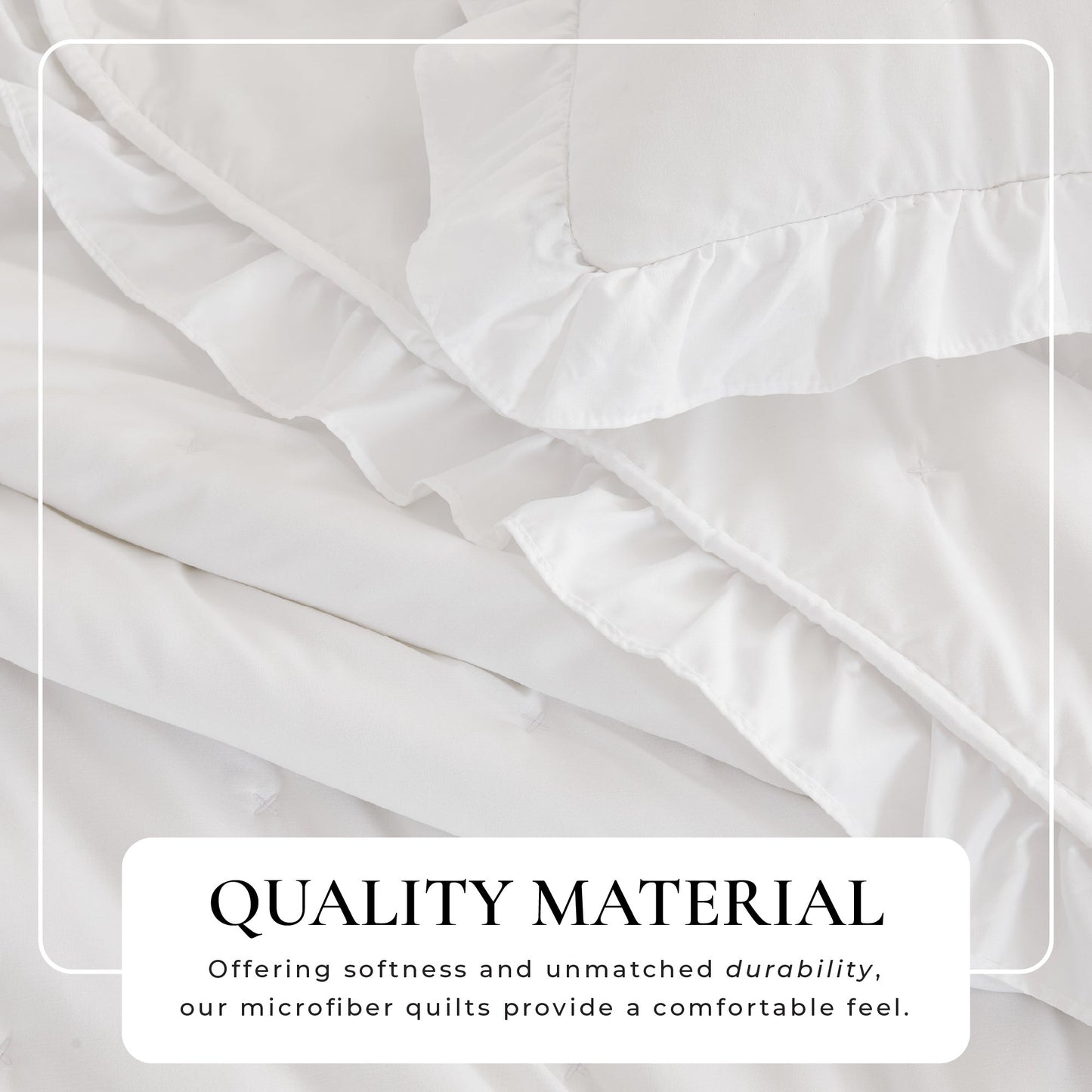 Dot Stitched Ruffled Quilt Set - Dot-Ruffled Collection