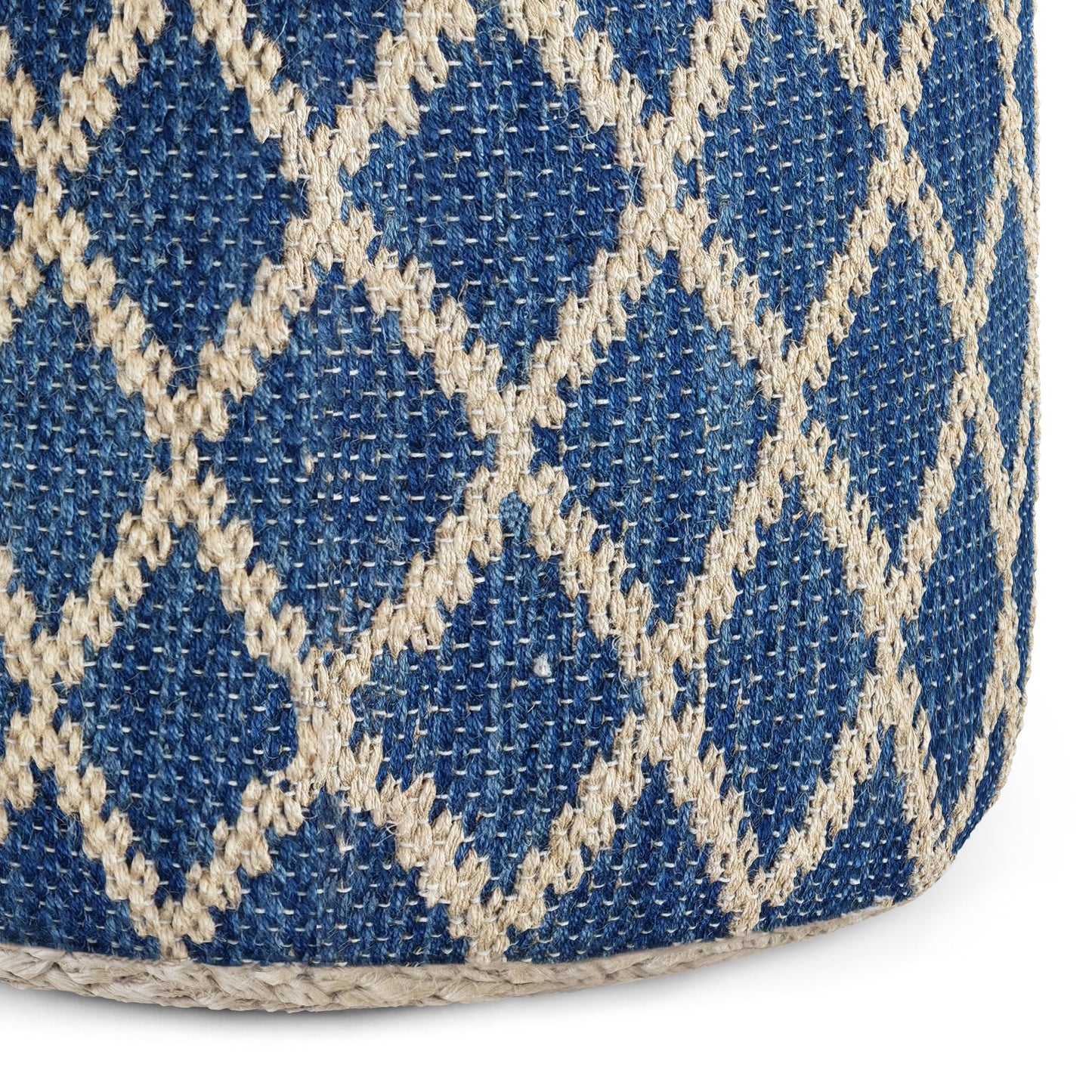 Edgeley 18 Inch Wide Round Pouf in Classic