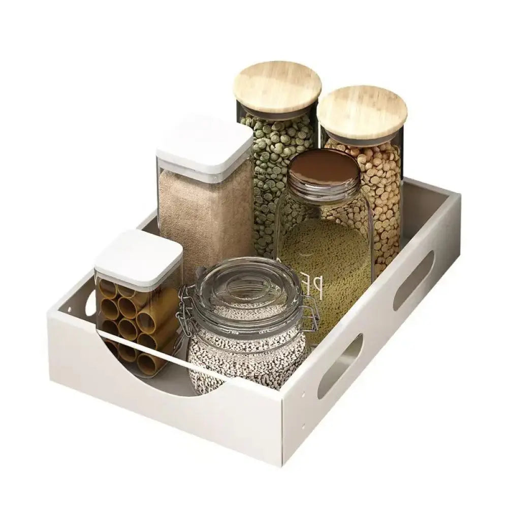 Adjustable White Kitchen Drawer Dividers for Plates and Cutlery