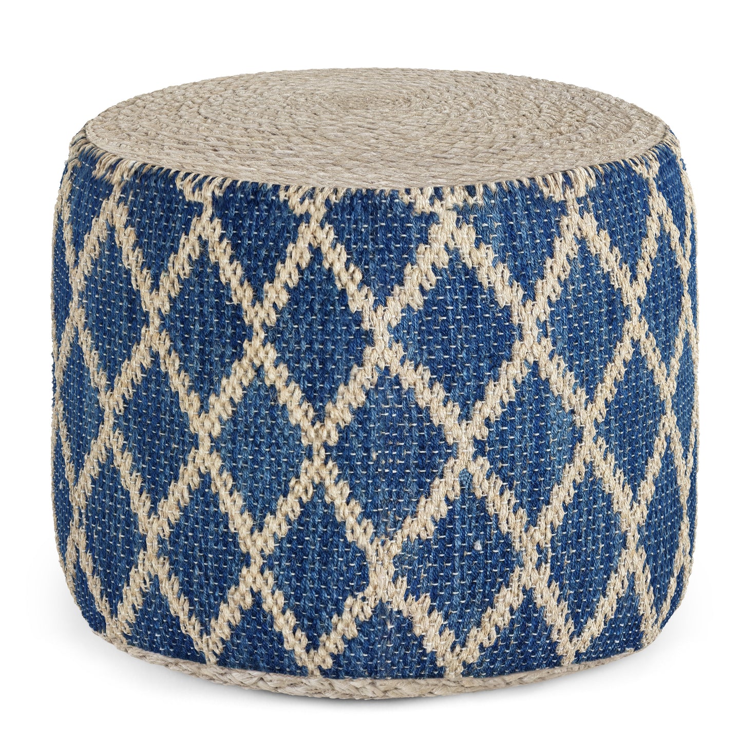 Edgeley 18 Inch Wide Round Pouf in Classic