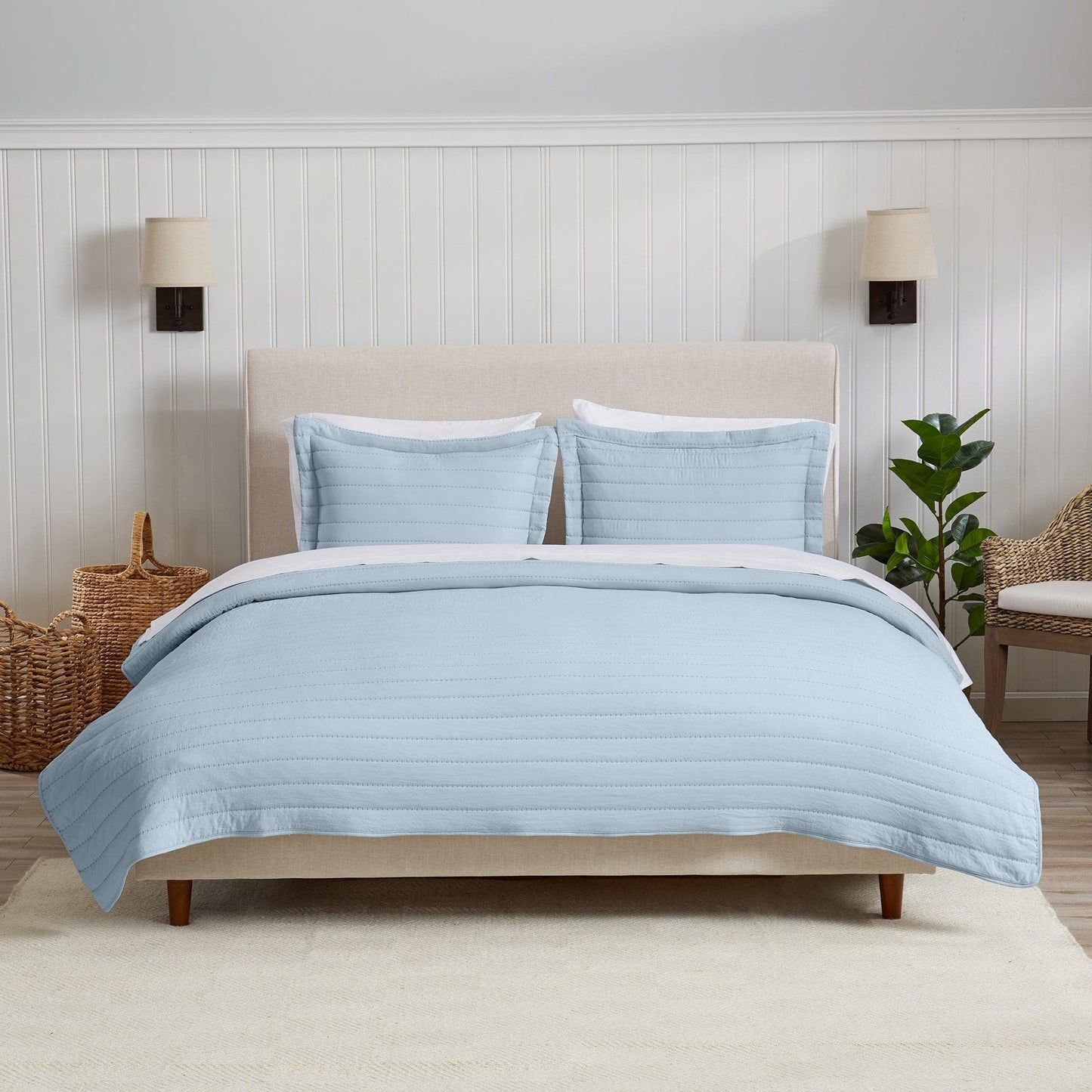 Solid Striped Quilt - Virginia Collection