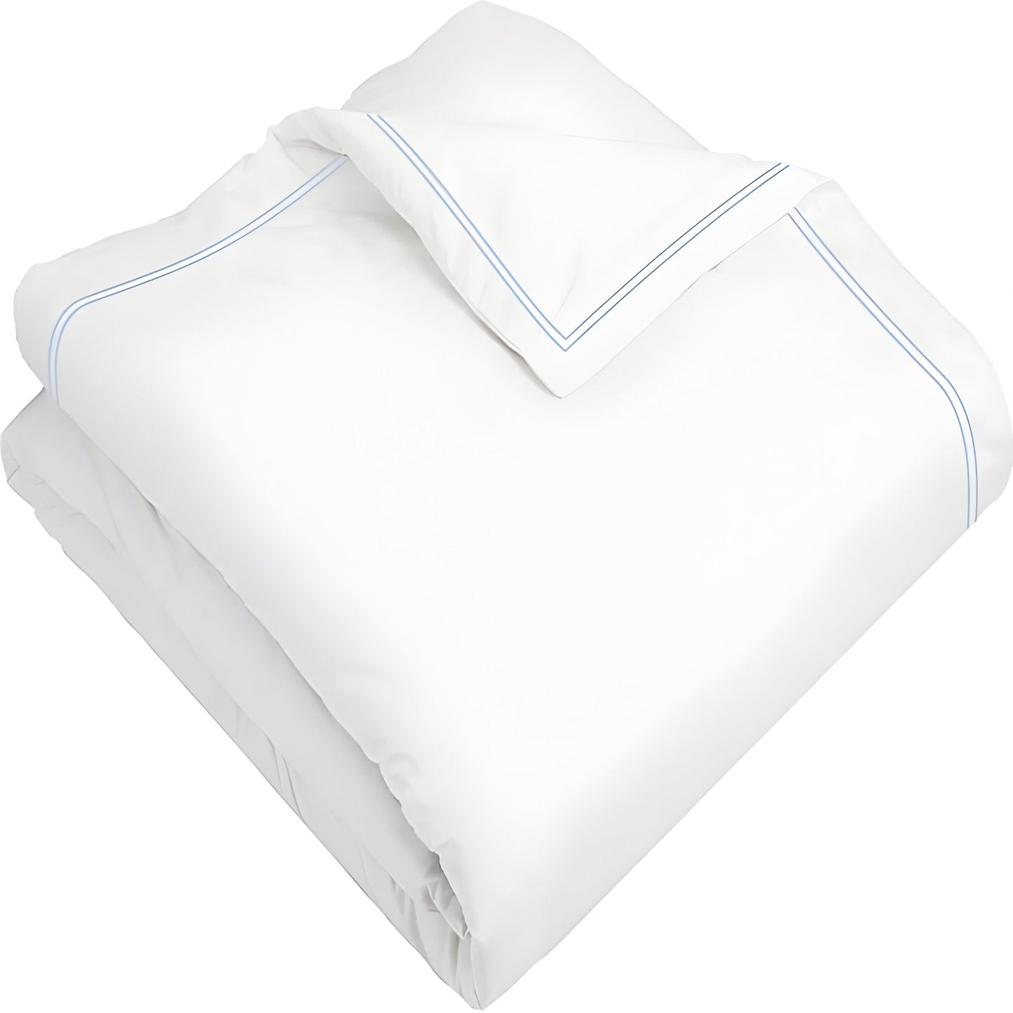 400TC Cotton Double Edge Embroidery Sateen Solid Duvet Cover Set