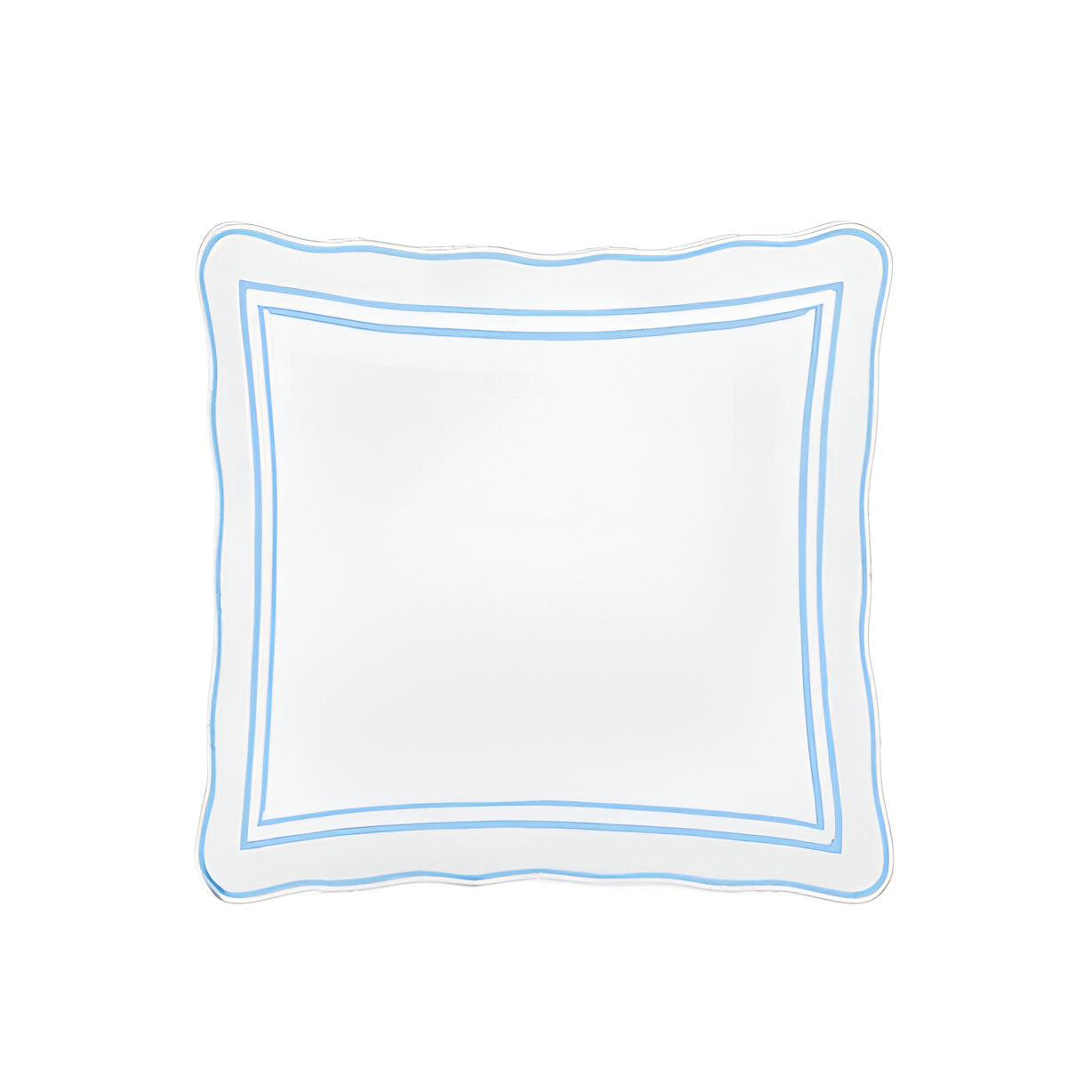 400TC Wavy Embroidery & Border Cotton Sateen Solid Duvet Cover Set