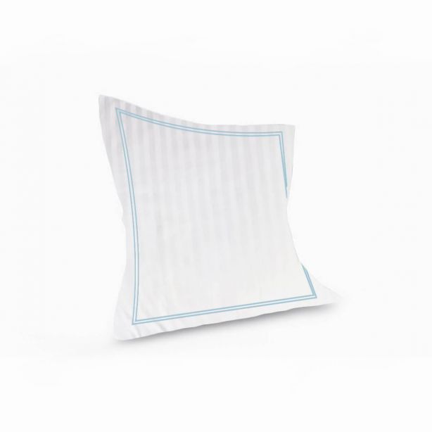 400TC Cotton Double Edge Embroidery Sateen Stripe Duvet Cover Set