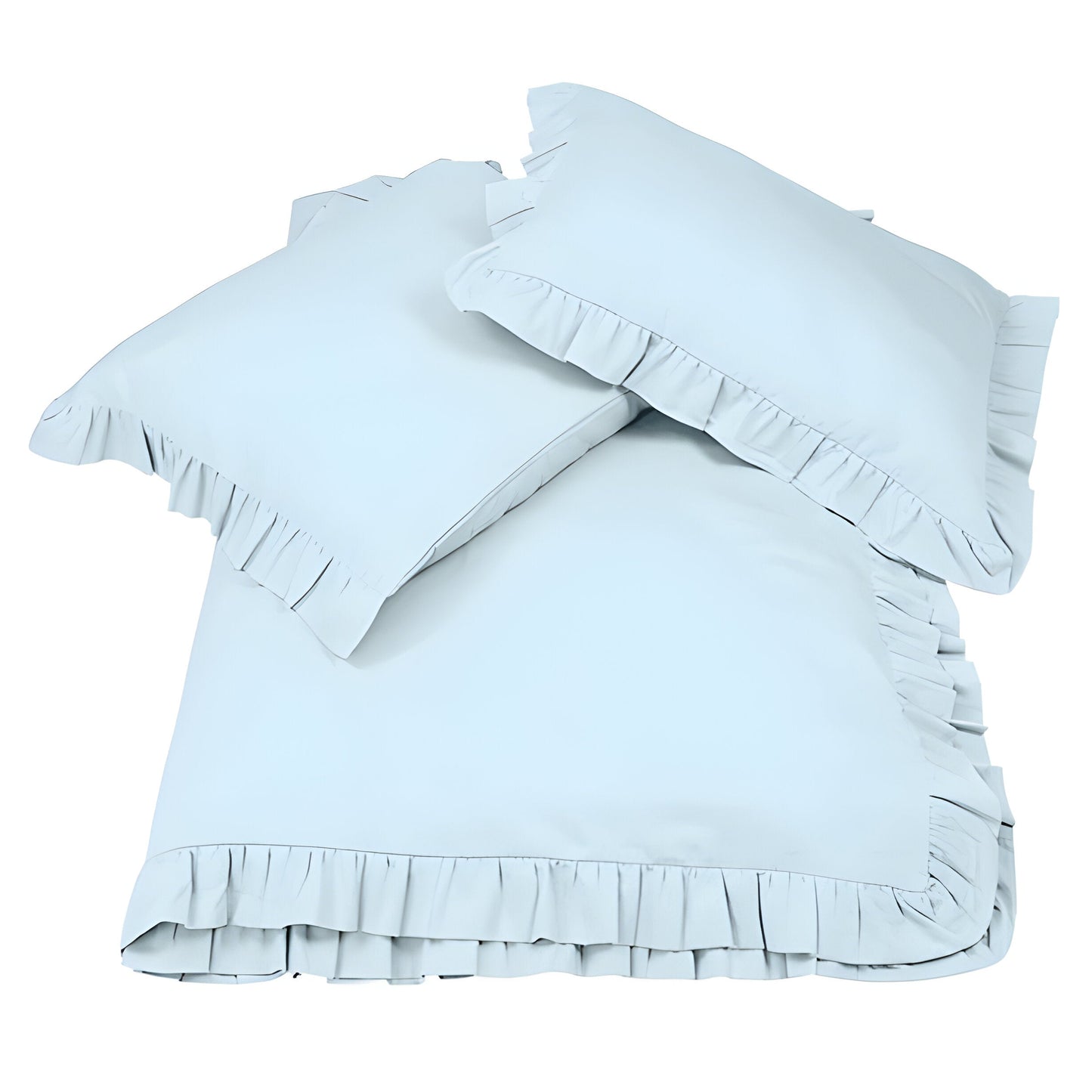 400TC Cotton Sateen Ruffle Duvet Cover Set