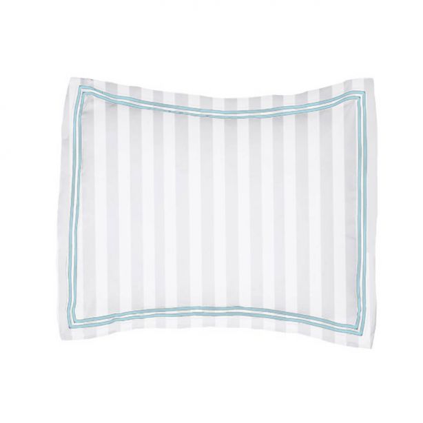 400TC Cotton Double Edge Embroidery Sateen Stripe Duvet Cover Set