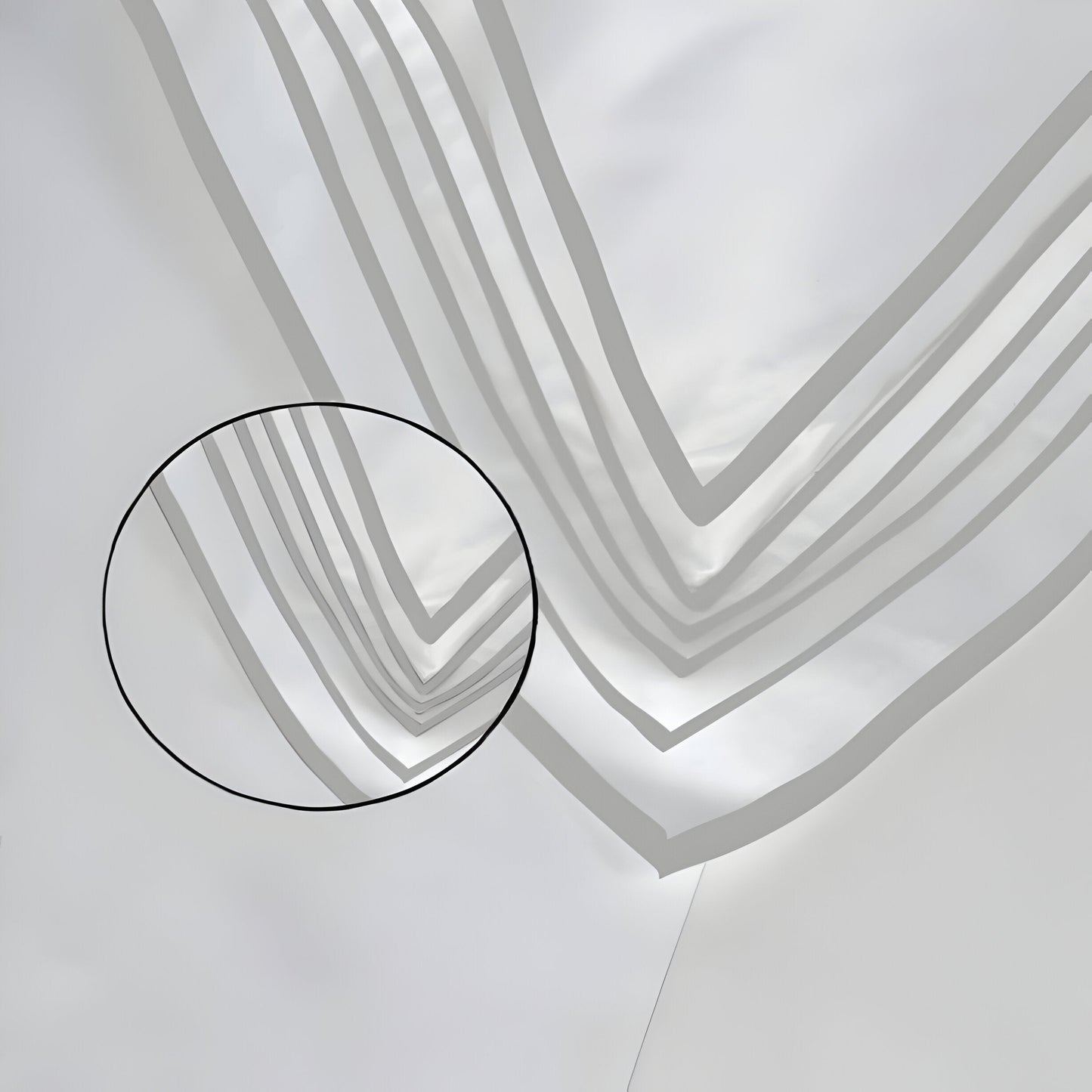 Smart Border 400TC Cotton Embroidery Sateen Solid Duvet Cover Set