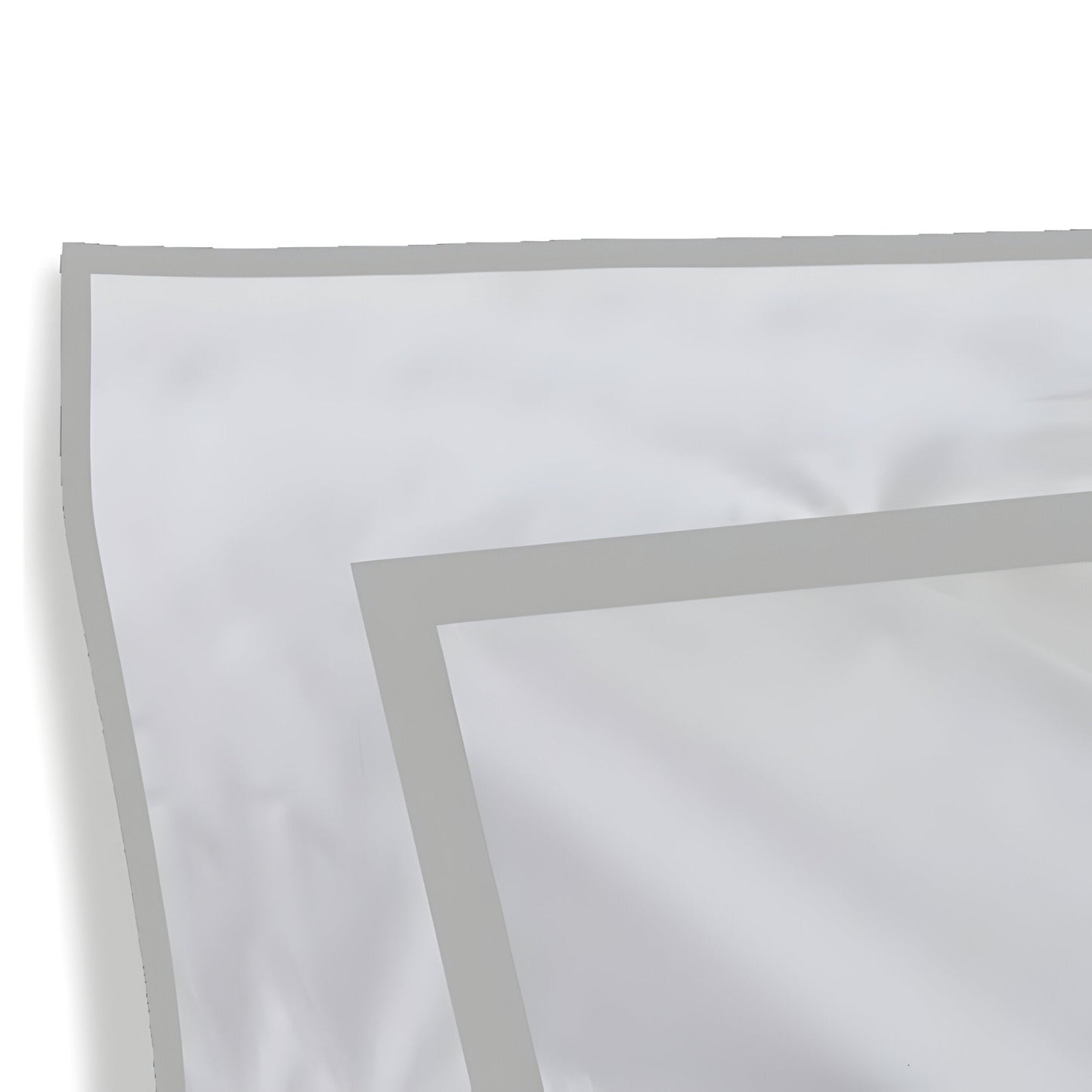 400TC Embroidery & Border Cotton Sateen Solid Duvet Cover Set