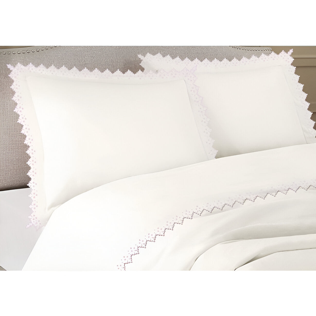 Elegant Flower Embroidered Duvet Cover Set