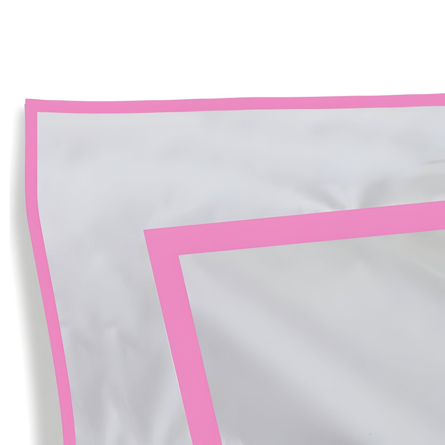 400TC Embroidery & Border Cotton Sateen Solid Duvet Cover Set