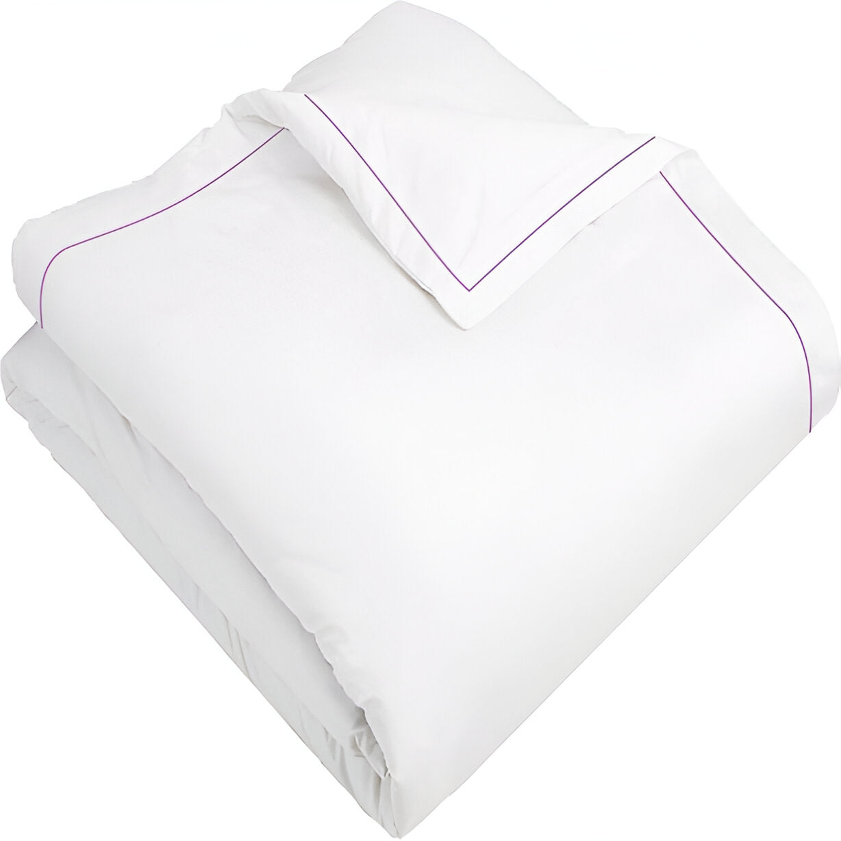 400TC Cotton Single Edge Embroidery Sateen Solid Duvet Cover Set