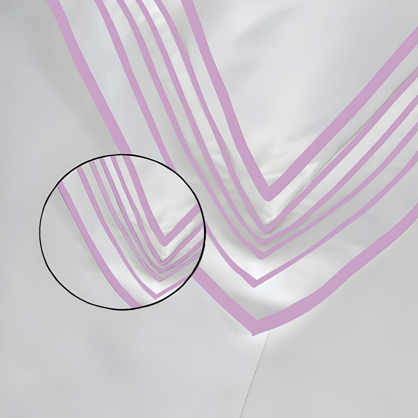 Smart Border 400TC Cotton Embroidery Sateen Solid Duvet Cover Set