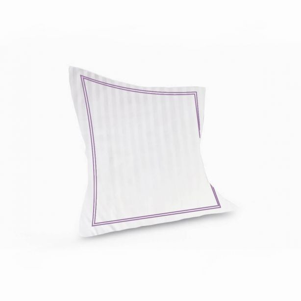400TC Cotton Double Edge Embroidery Sateen Stripe Duvet Cover Set