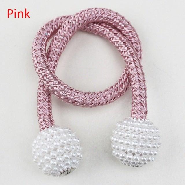 Magnets Curtains Clamps Curtain Holder Pompom Tieback Magnetic Clips Hanging Balls Tie Back Home Decoration Accessories Magnetic Curtain Tiebacks European Style Decorative Curtain Drape Tie With Strong Magnetic For Home And Office Decoration