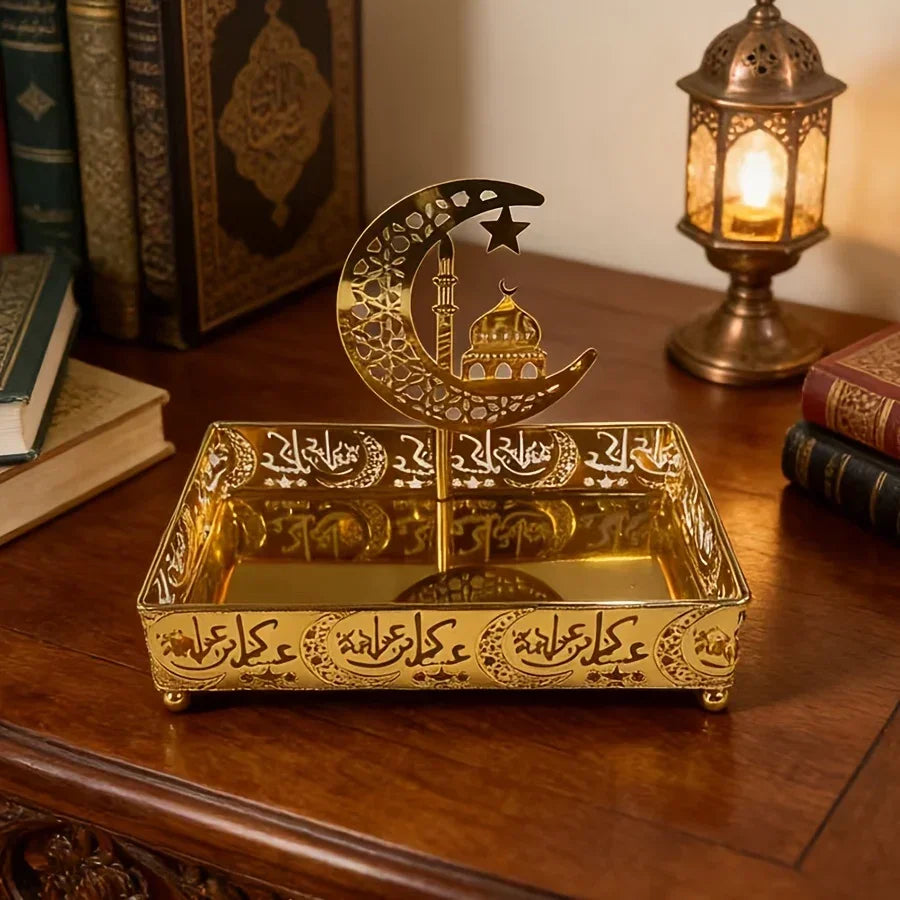 Metal Storage Box - Gold Centerpiece