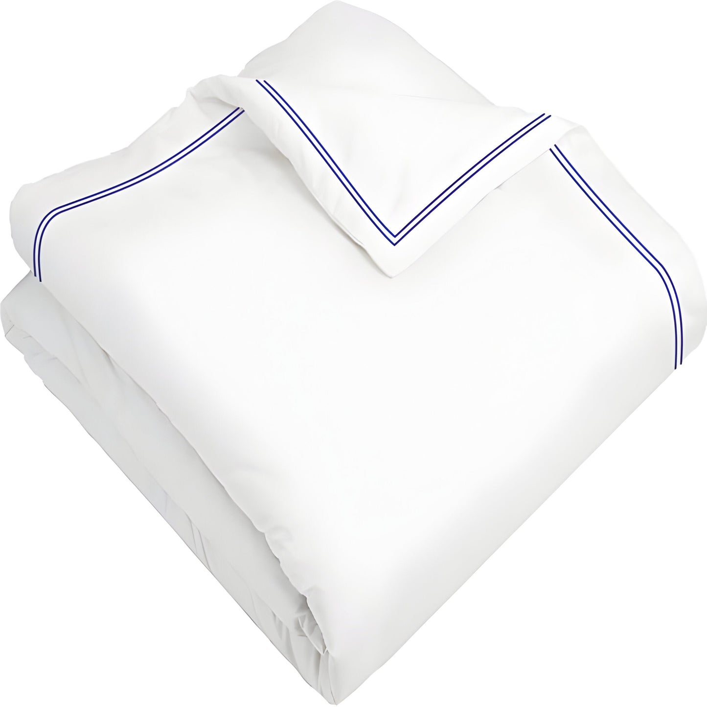 400TC Cotton Double Edge Embroidery Sateen Solid Duvet Cover Set