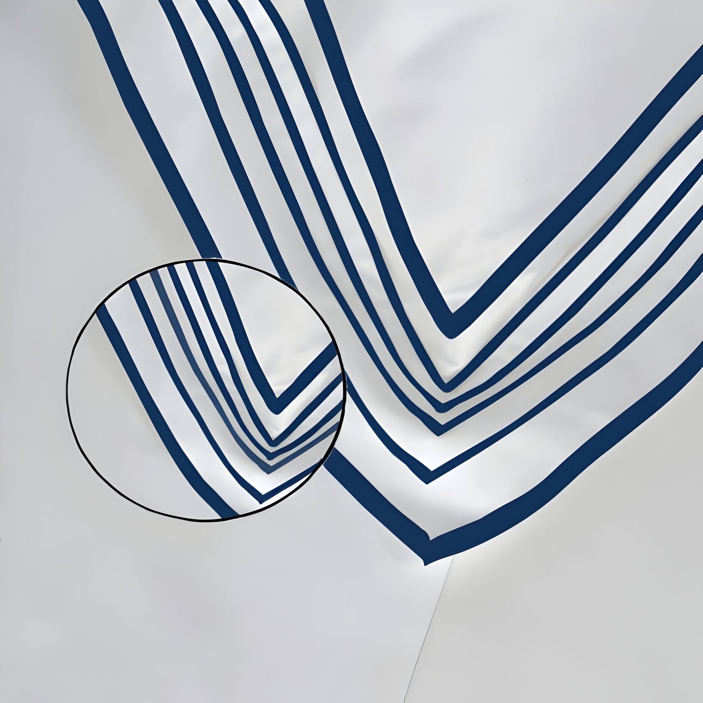Smart Border 400TC Cotton Embroidery Sateen Solid Duvet Cover Set