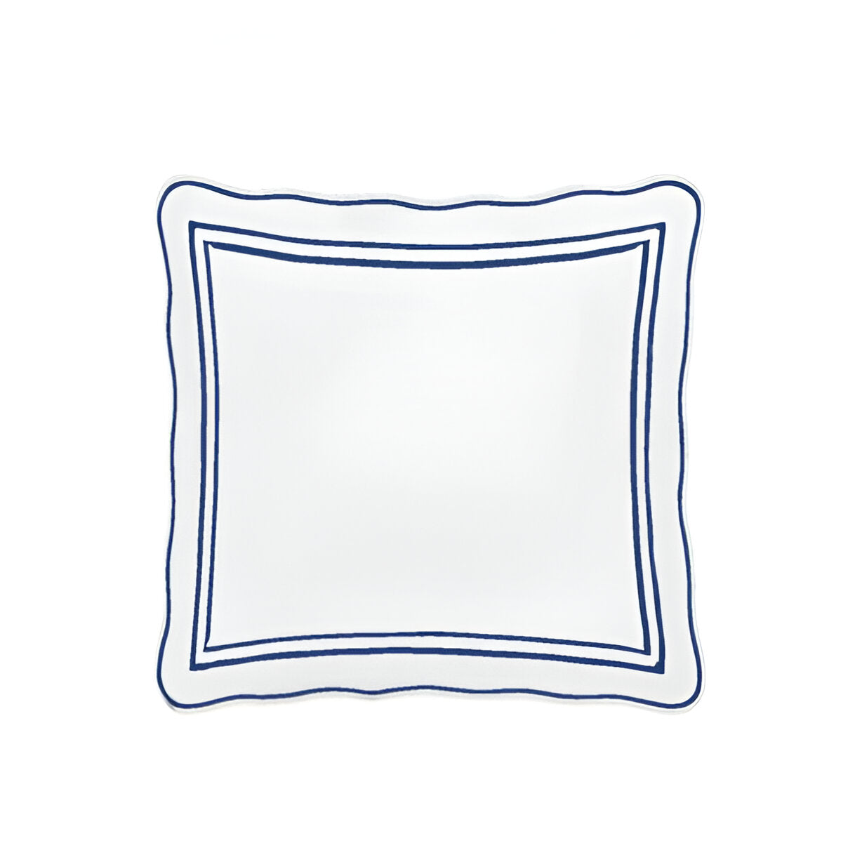 400TC Wavy Embroidery & Border Cotton Sateen Solid Duvet Cover Set