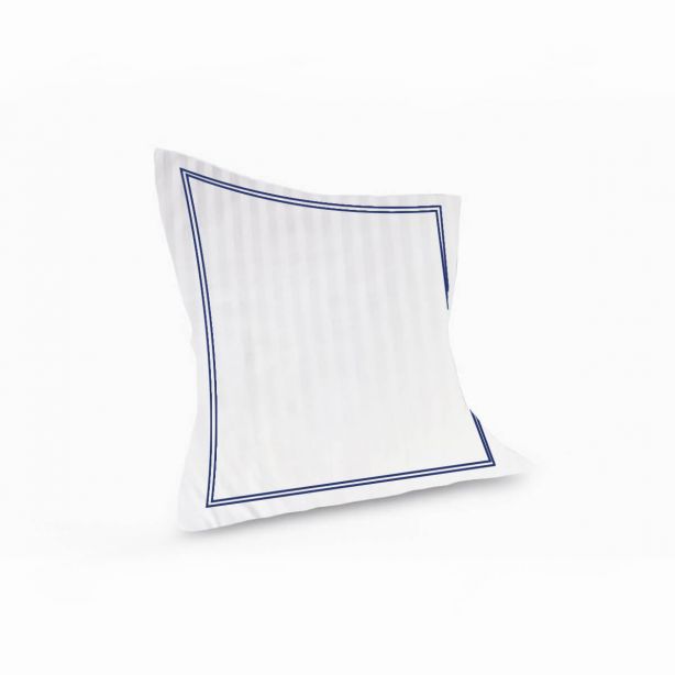 400TC Cotton Double Edge Embroidery Sateen Stripe Duvet Cover Set