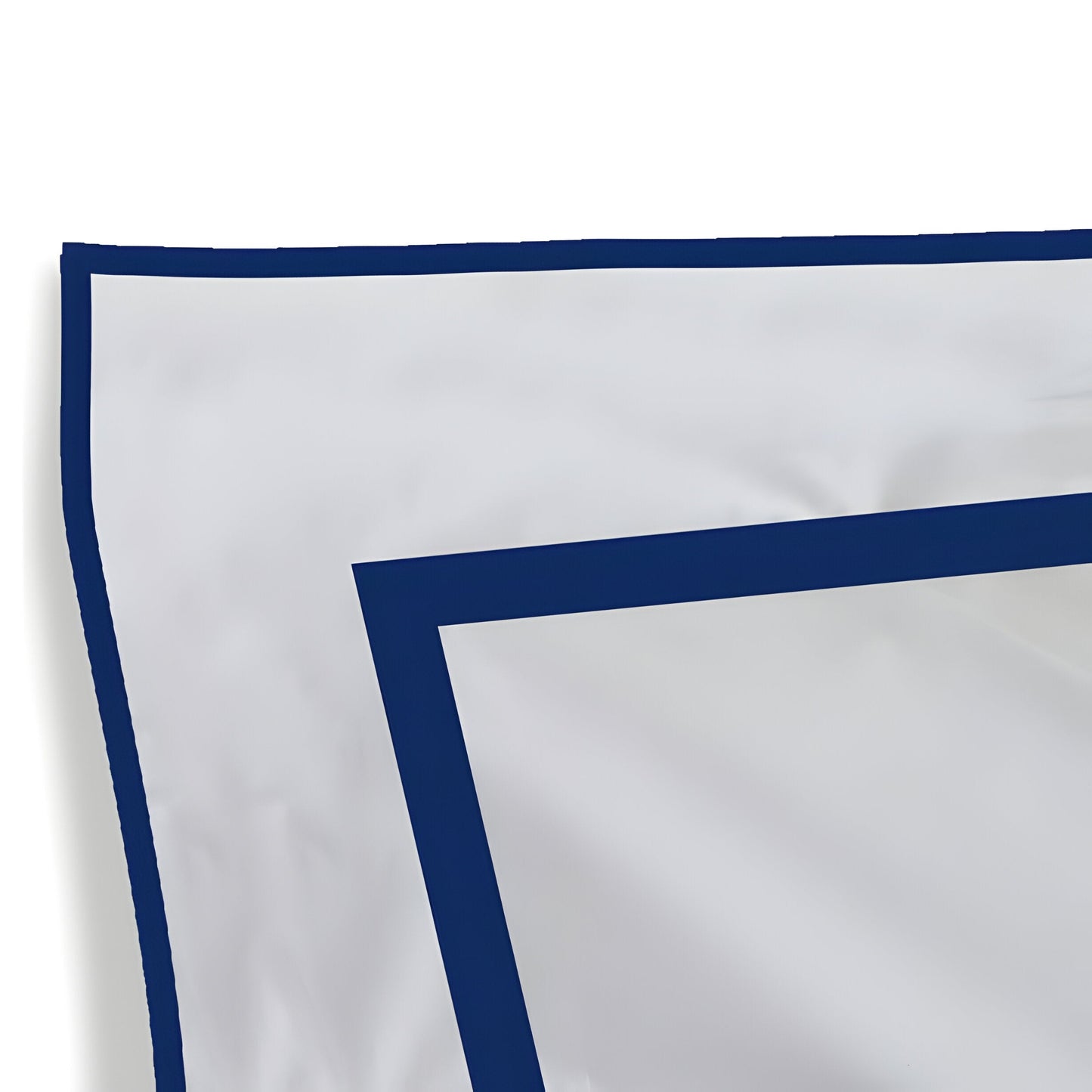 400TC Embroidery & Border Cotton Sateen Solid Duvet Cover Set
