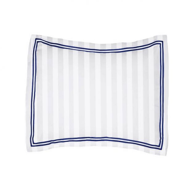 400TC Cotton Double Edge Embroidery Sateen Stripe Duvet Cover Set