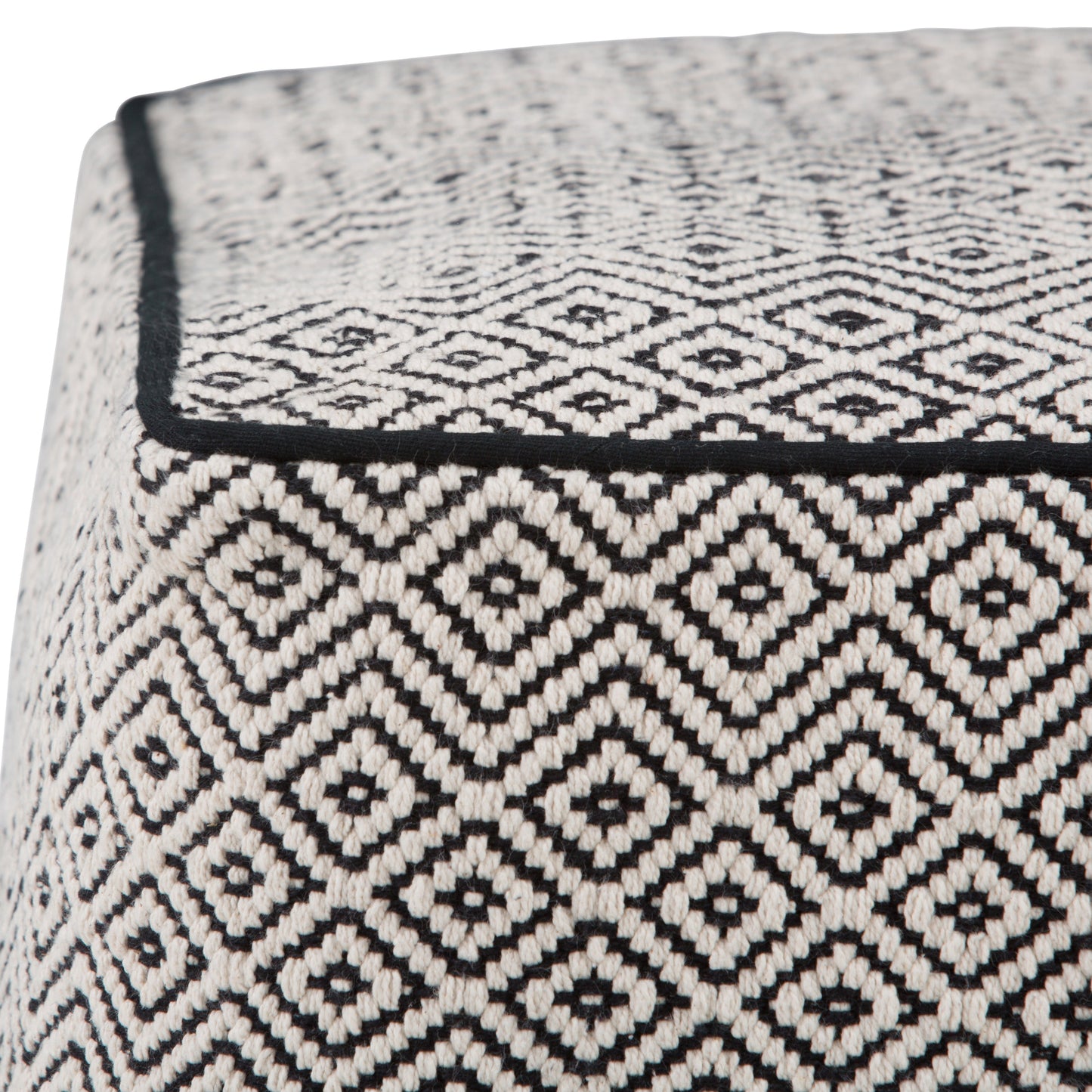 Brynn 18 Inch Wide Square Pouf in Patterned