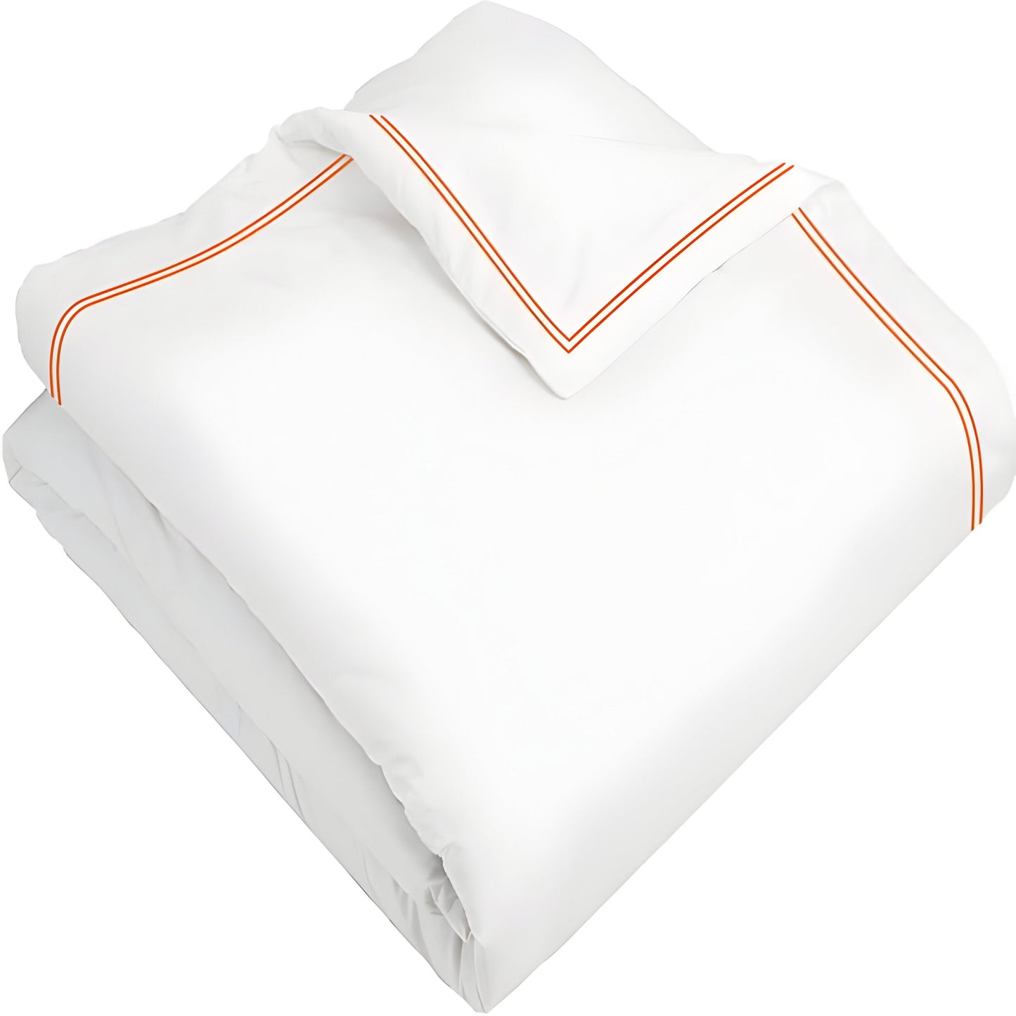400TC Cotton Double Edge Embroidery Sateen Solid Duvet Cover Set