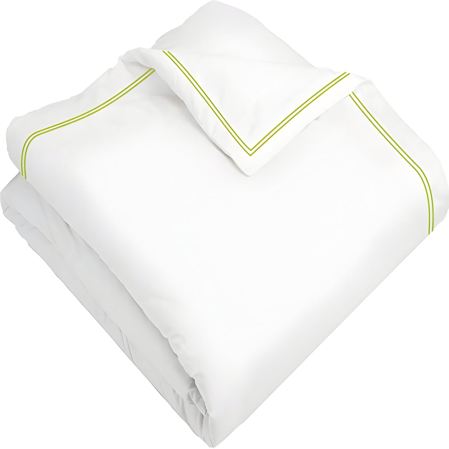 400TC Cotton Double Edge Embroidery Sateen Solid Duvet Cover Set