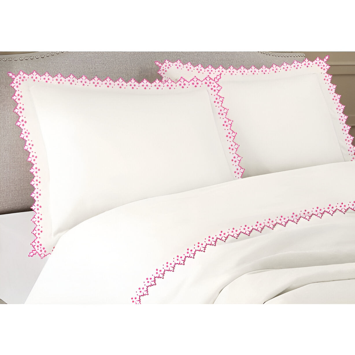 Elegant Flower Embroidered Duvet Cover Set