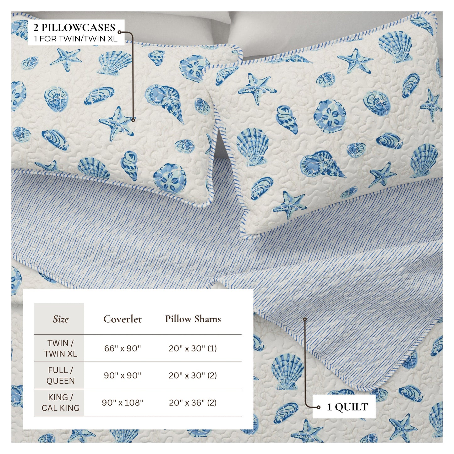 Coastal Quilt Set Bali Collection