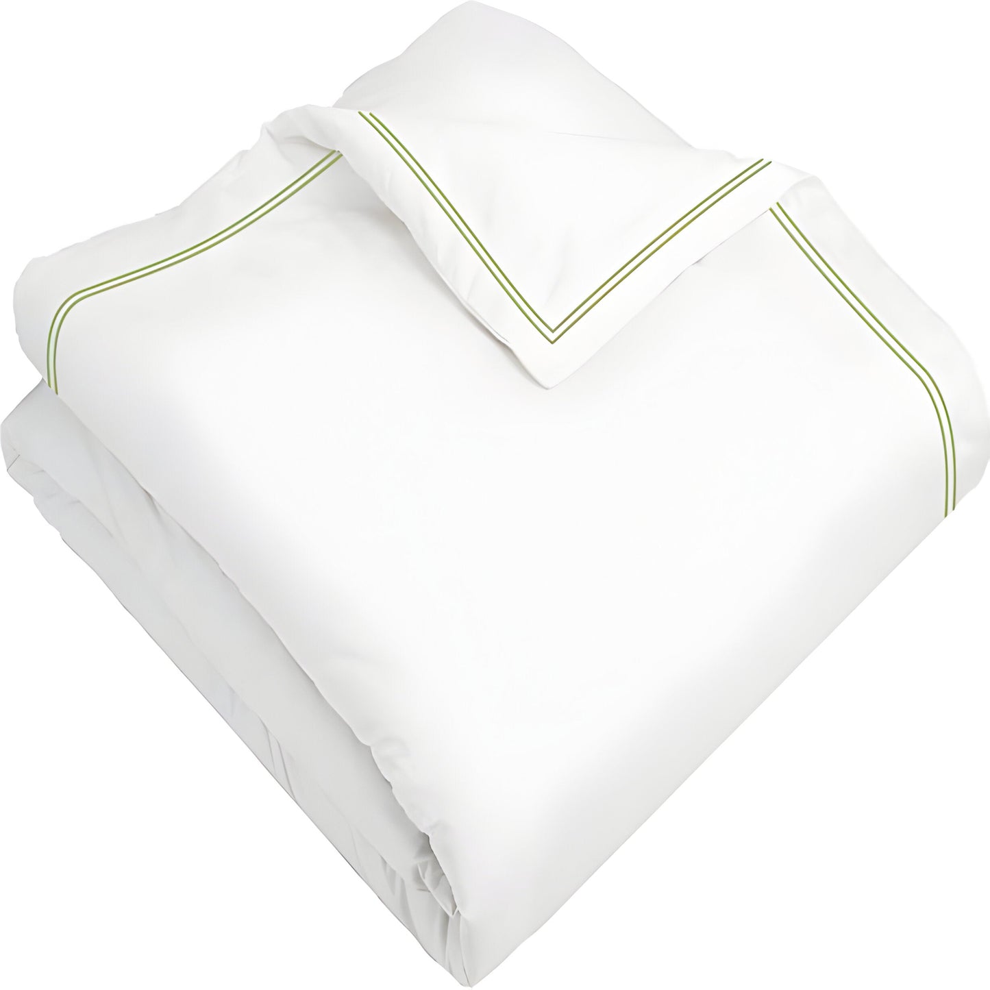 400TC Cotton Double Edge Embroidery Sateen Solid Duvet Cover Set