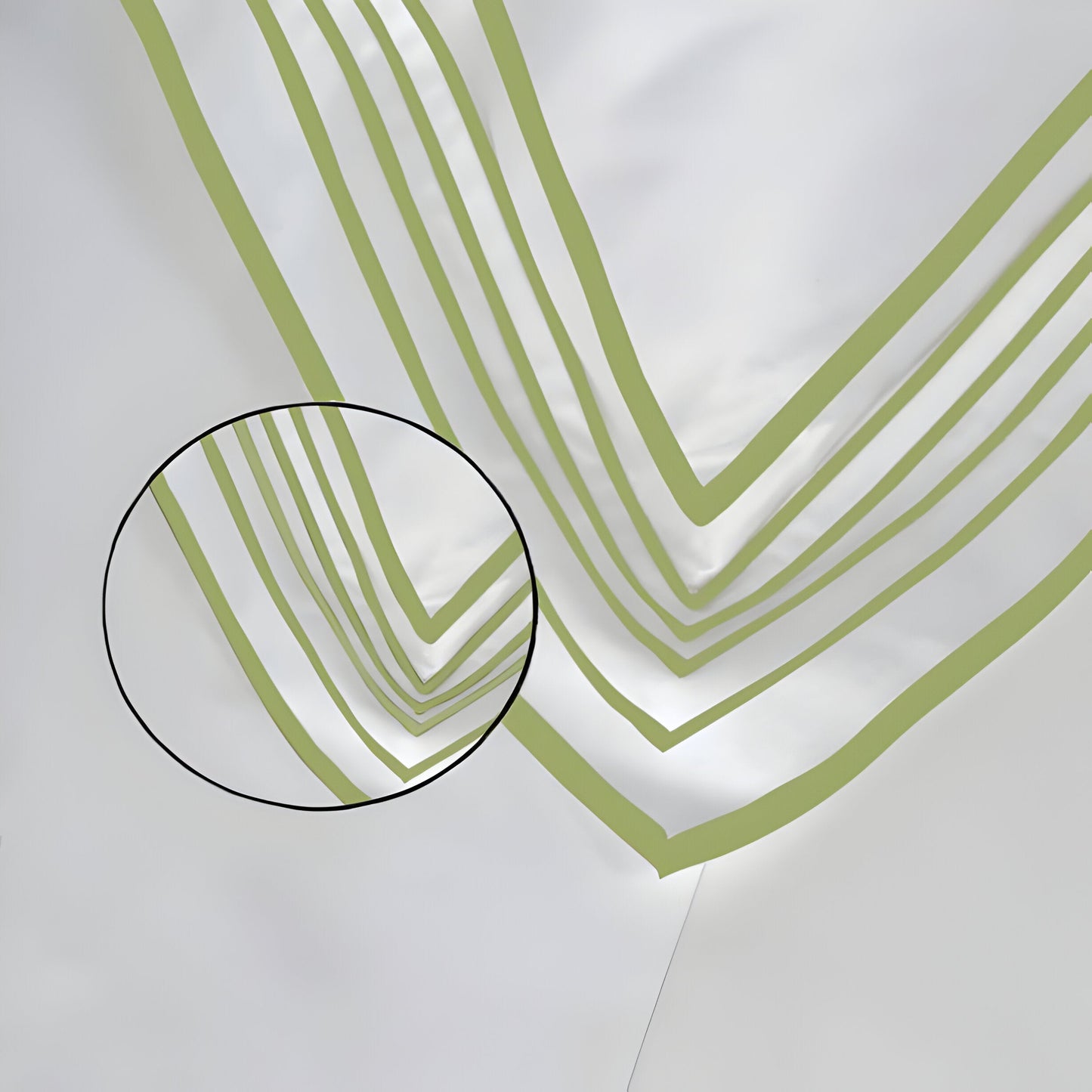 Smart Border 400TC Cotton Embroidery Sateen Solid Duvet Cover Set