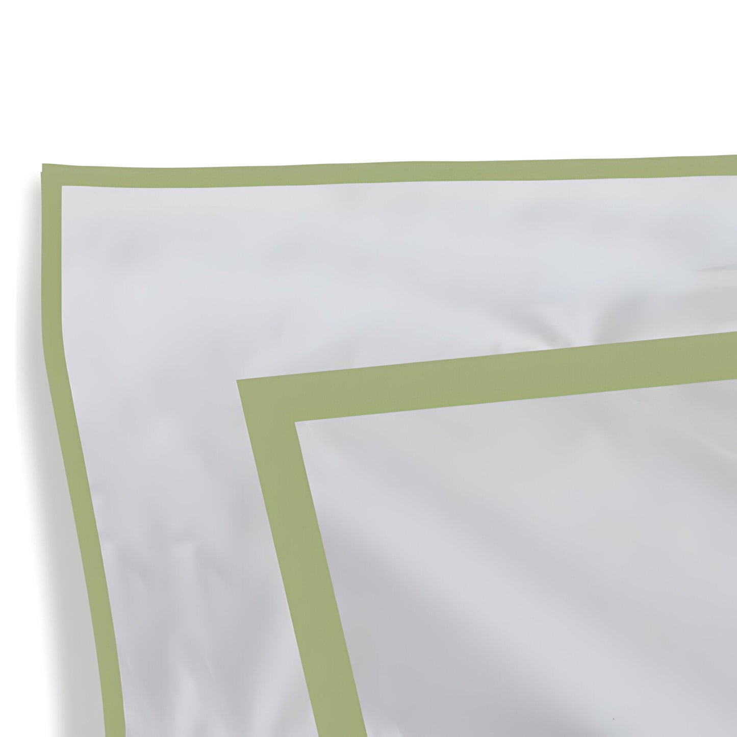 400TC Embroidery & Border Cotton Sateen Solid Duvet Cover Set