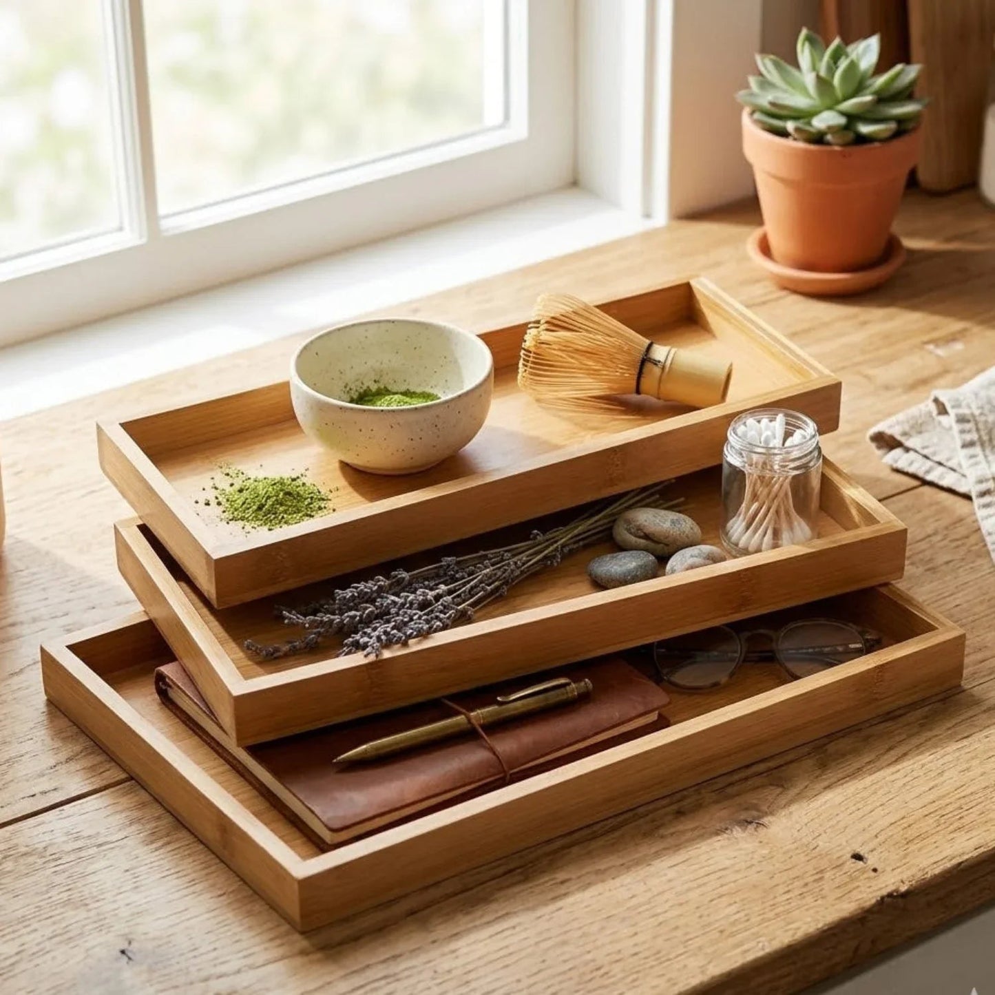 Serving Tray - Organizer White Bathroom