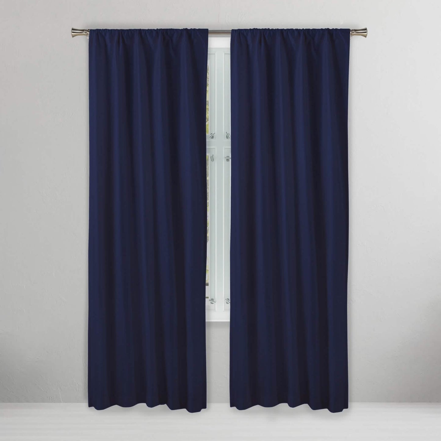 Set of 2: Embossed Crinkie Semi-Sheer Window Curtain Pair Panel