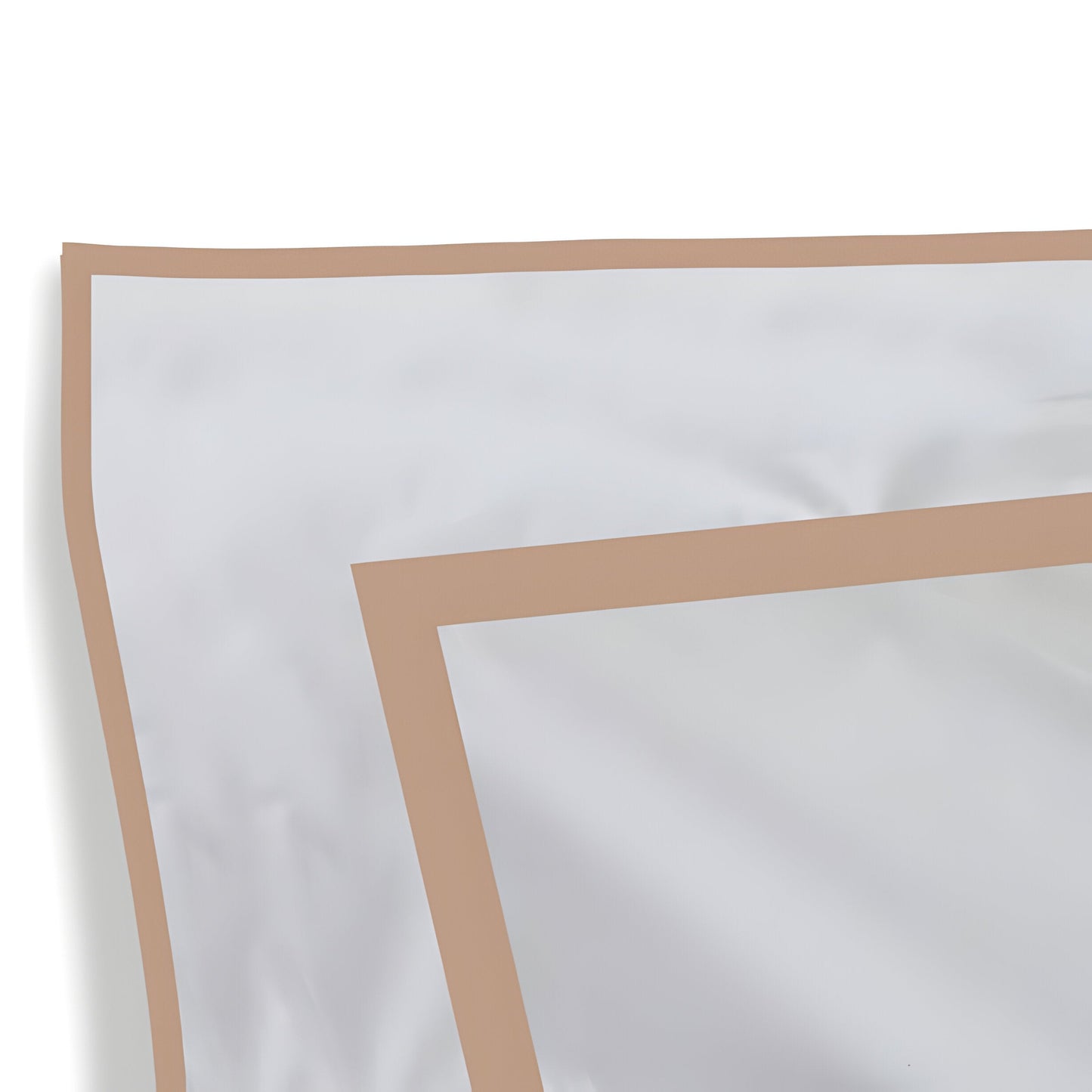 400TC Embroidery & Border Cotton Sateen Solid Duvet Cover Set