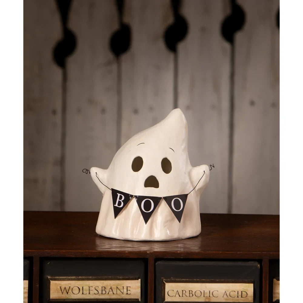 LUMINARY BOO WITH BANNER BY BETHANY LOWE DESIGNS