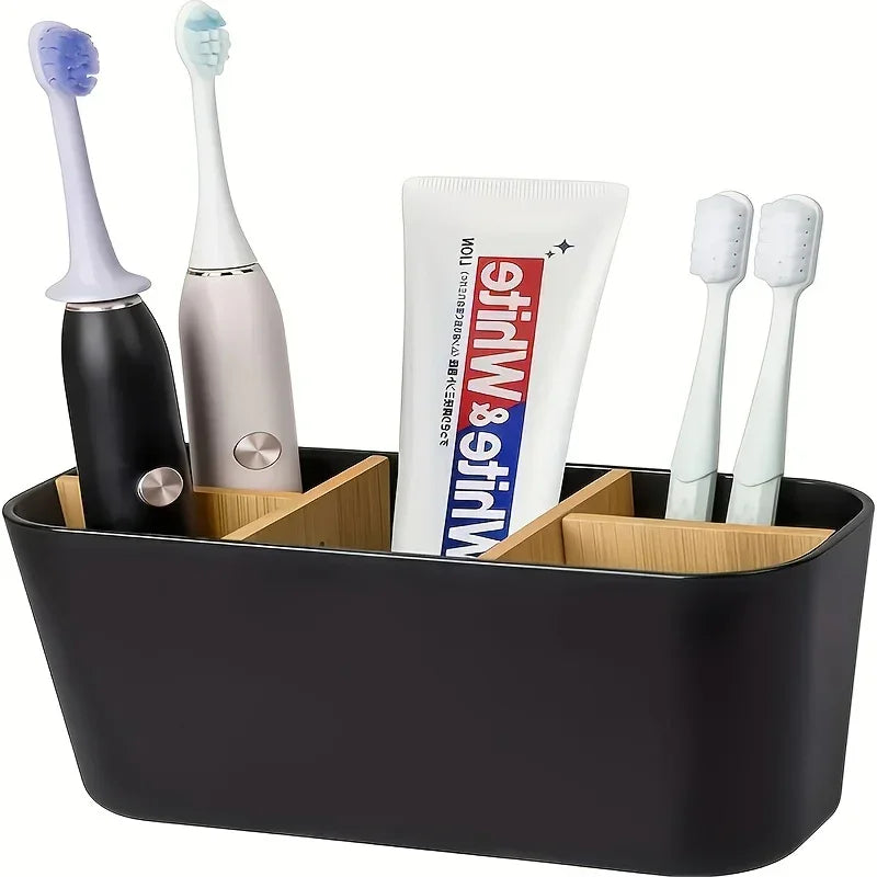 Toothbrush Holder - 5-slot Plastic Bathroom