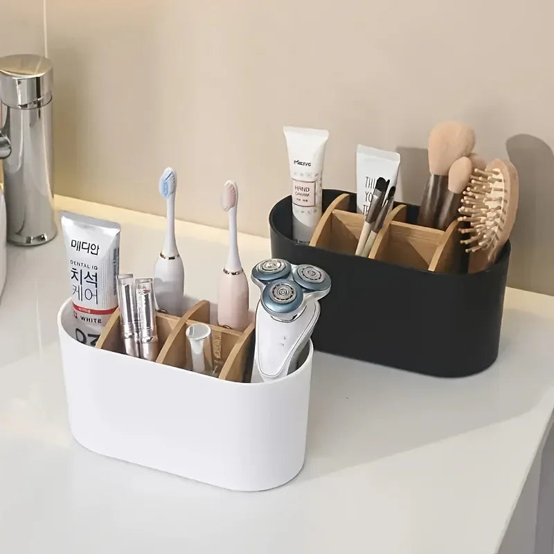 Toothbrush Holder - 5-slot Plastic Bathroom