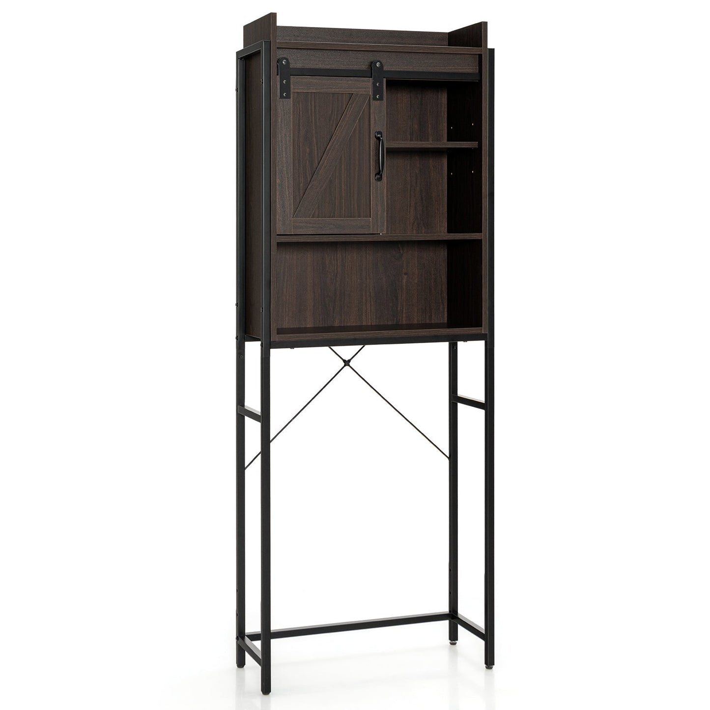 2-Piece Bathroom Storage Bundle: Over-the-Toilet Cabinet + Tall Corner Shelf