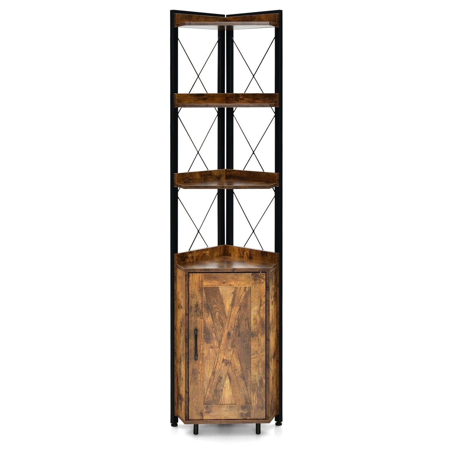 2-Piece Bathroom Storage Bundle: Over-the-Toilet Cabinet + Tall Corner Shelf