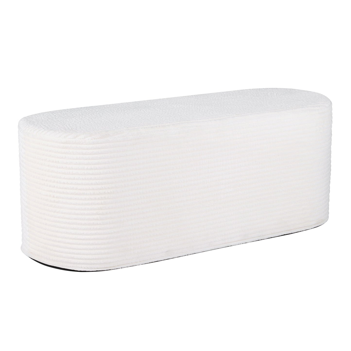 Upholstered Ottoman Bench with High-Density Sponge-Beige
