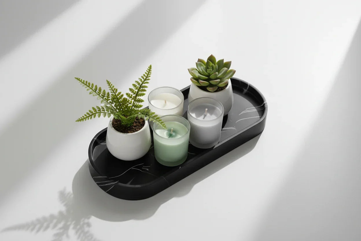 Vanity Tray - Bathroom Silicone Countertop Organizer