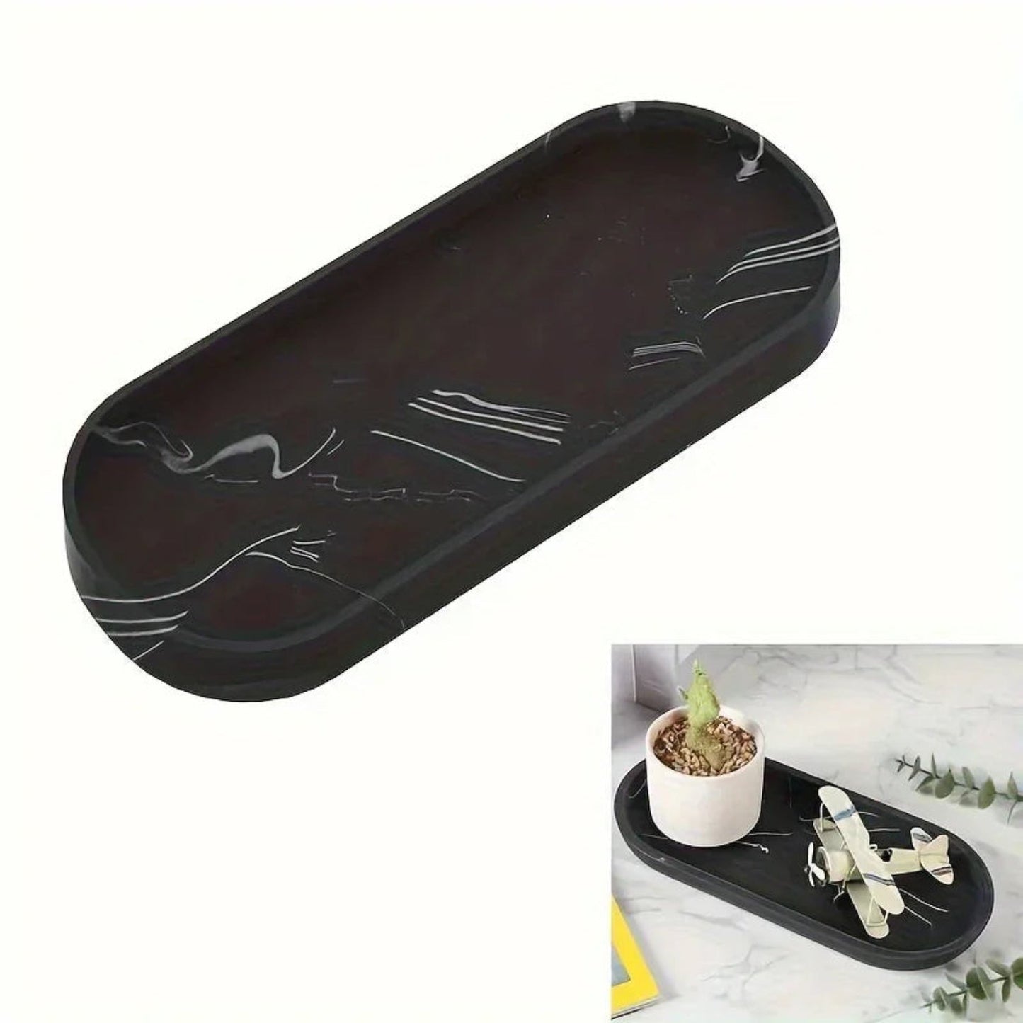 Vanity Tray - Bathroom Silicone Countertop Organizer