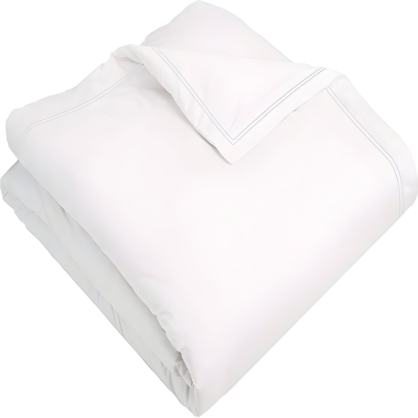 400TC Cotton Double Edge Embroidery Sateen Solid Duvet Cover Set